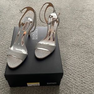 Brand New Badgley Mischka Evamarie Silver shoe size 9